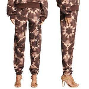 I AM GIA | Domani Tie Dye Jogger Sweatpants Brown Size XS